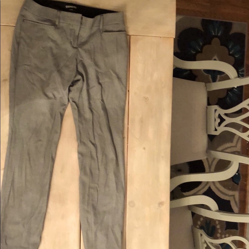 Black and white dress pants